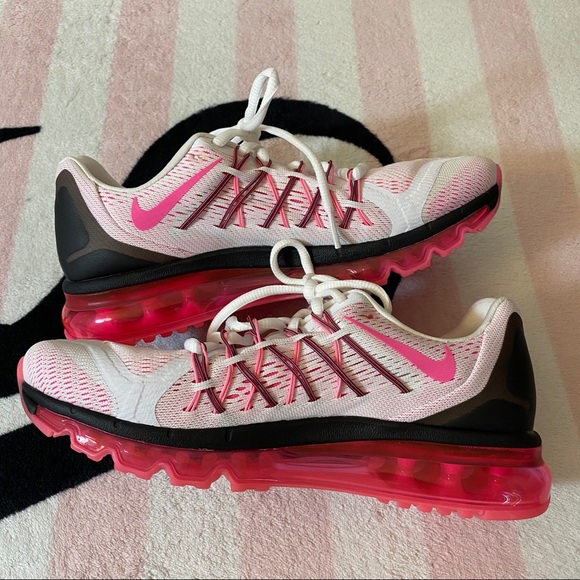 Nike Air Max White Pink Pow Black Running Sneakers - Picture 4 of 12